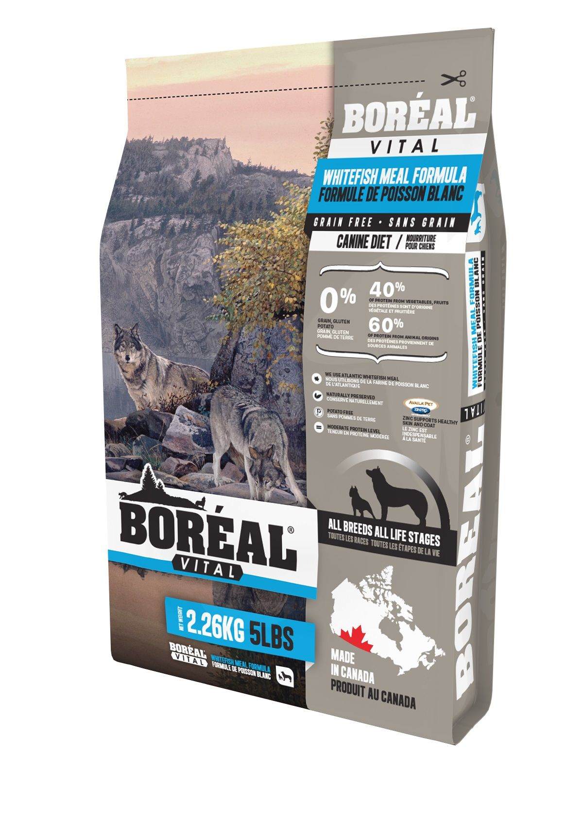 Boreal Vital Dog Poisson blanc toutes races sans céréales