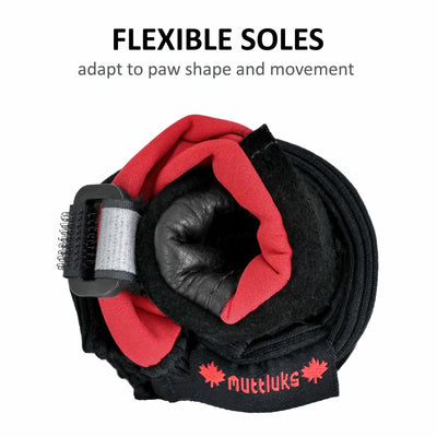 Muttluks : Bottes de luxe doublées en polaire pour chiens (paquet de 4)