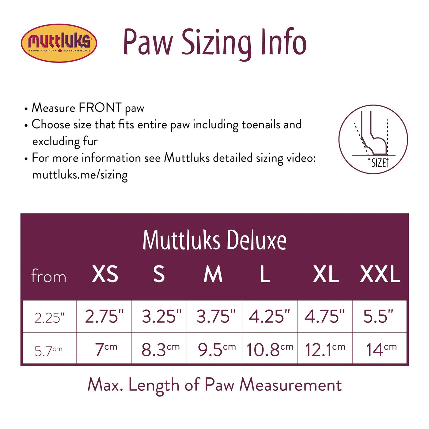 Muttluks : Bottes de luxe doublées en polaire pour chiens (paquet de 4)