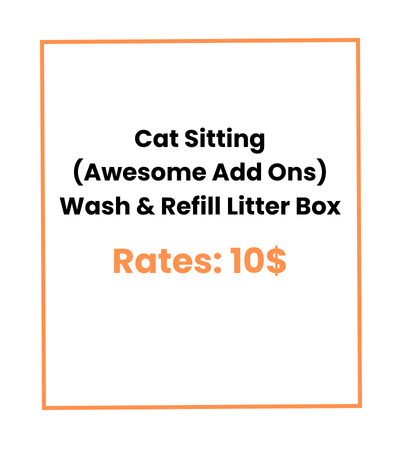 Cat Sitting (Awesome Add Ons) Wash & Refill Litter Box