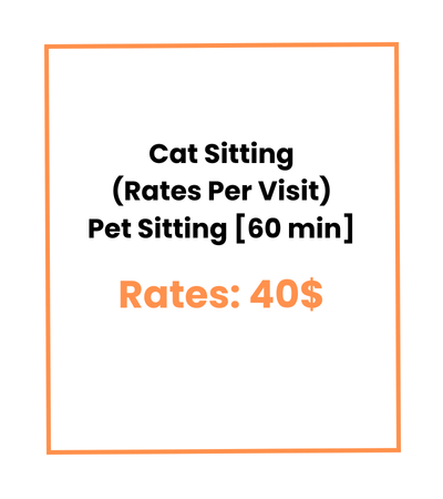 Cat Sitting (Rates Per Visit) Pet Sitting [60 min]