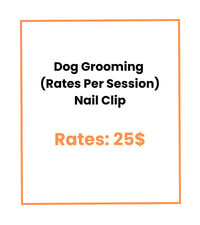 Dog Grooming (Rates Per Session) Nail Clip