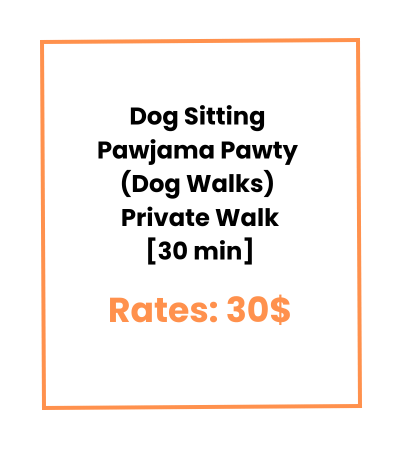 Dog Sitting Pawjama Pawty (Dog Walks) Private Walk [30 min]