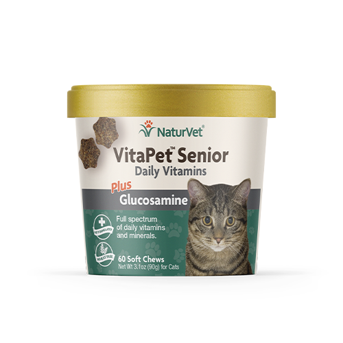 NaturVet VitaPet™ Senior Vitamines douces à mâcher quotidiennes pour chats (60 ct)