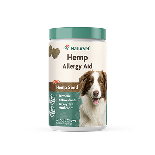 NaturVet Hemp Allergy Aid Soft Chews for Dogs (60ct)