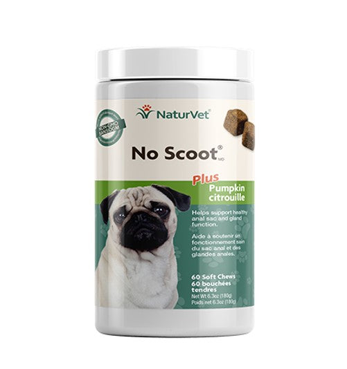 NaturVet No Scoot Plus Citrouille à mâcher (60 ct)