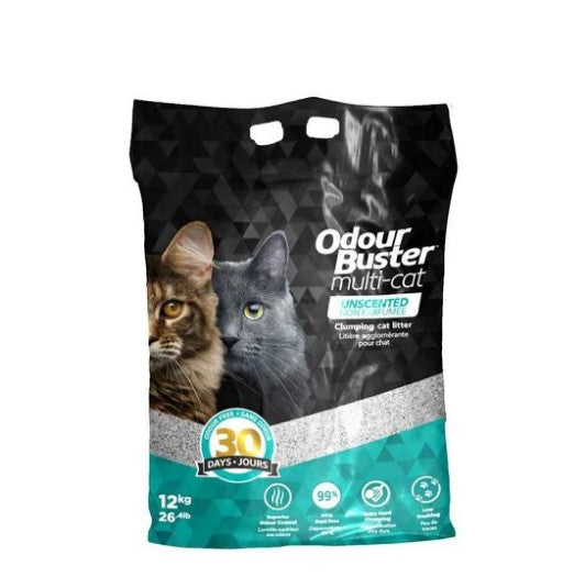 Litière pour chat Premium Odor Buster Multi-Cat (12 kg)