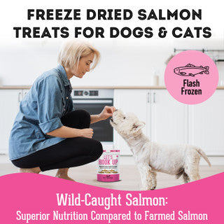 Pet Treatery Premium Dehydrated Salmon Treats for Dogs and Cats