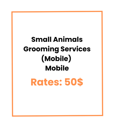 Small Animals Grooming Services (Mobile) Mobile