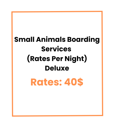 Small Animals Boarding Services (Rates Per Night) Deluxe