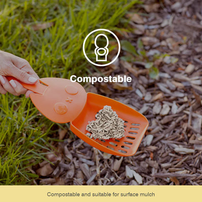 Compostable and suitable for surface mulch