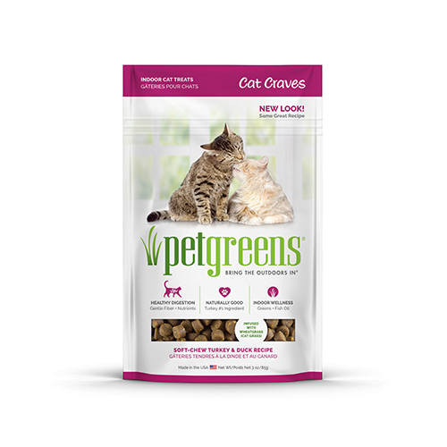 Pet Greens Cat Craves Gâteries salées semi-humides pour chat